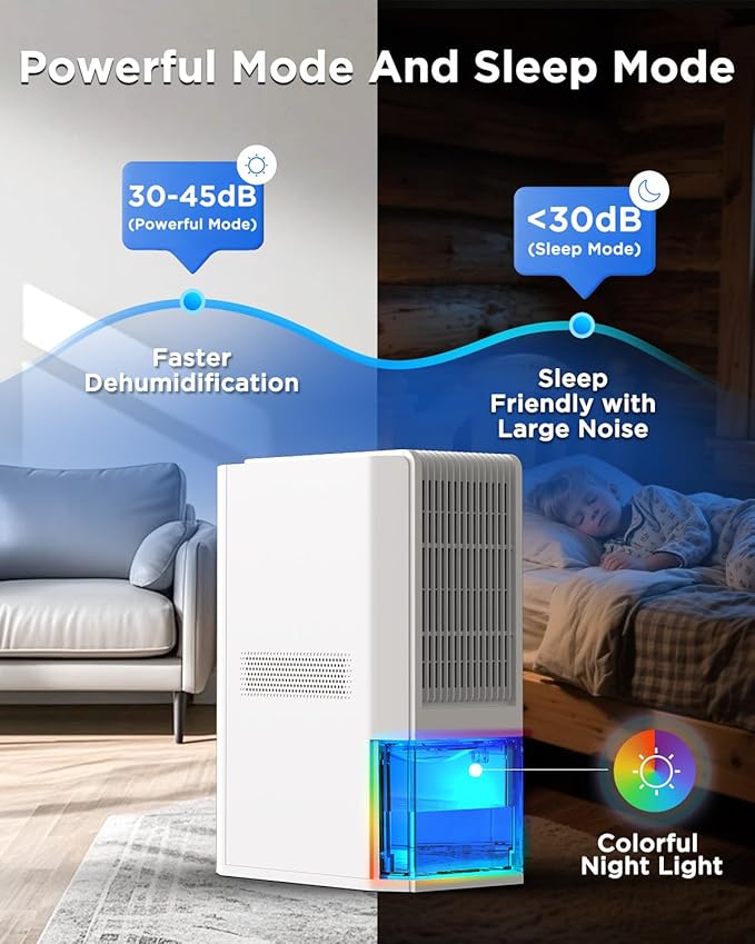 Max 45 oz/Day Dehumidifier for Home 1100 Sq Ft, EasyAcc Dehumidifiers for - Image 5