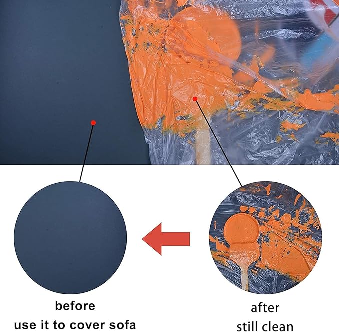 Clear Plastic Sheeting Drop Cloths - Image 6