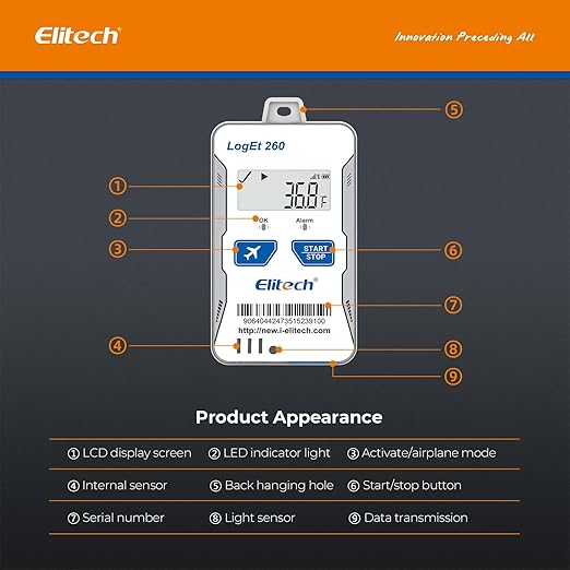 Elitech 4G Real-time Temperature Humidity Data Logger Light/Shock/Location - Image 7