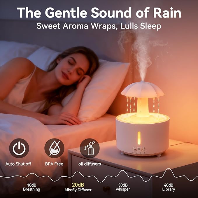 Missfly Aromatherapy Diffuser, Clouds and Cool Mist Humidifier, 360° Rotatable - Image 7