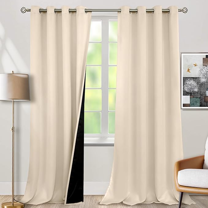 BGment Thermal Insulated 100% Blackout Curtains 96 Inch Length 2 Panels by BGment