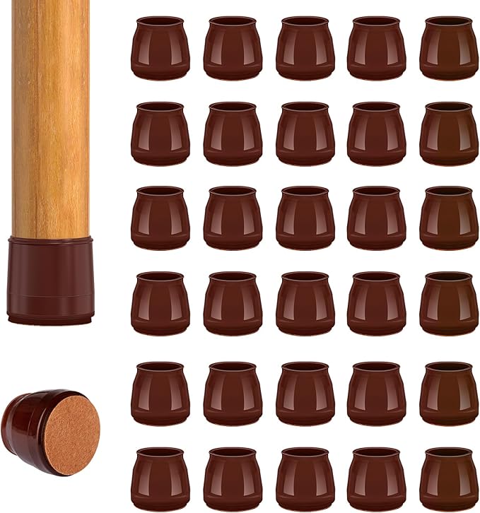 36pcs Round Chair Leg Floor Protectors, Felt Pads Chair Leg Protectors by BAIPOK