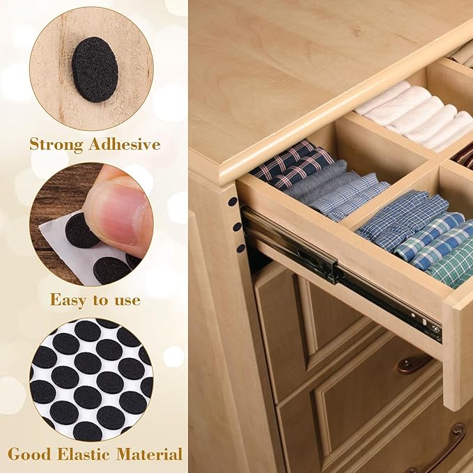 735pcs Small Felt Furniture Pads, Self-Adhesive EVA Foam Dot Circles, Round - Image 4