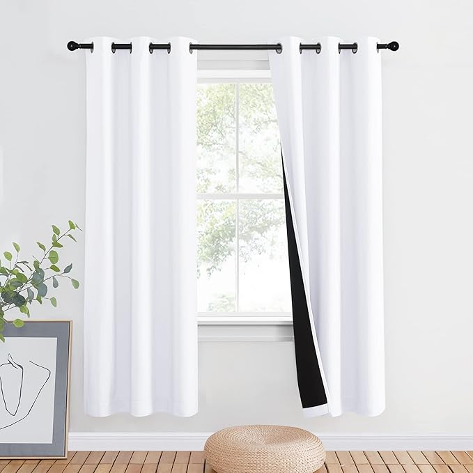 NICETOWN 100% Blackout Cold Blocking Window Curtain Panel, Full Light Blocking by NICETOWN