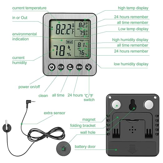 2 PCS Refrigerator Thermometer Digital Freezer Fridge Thermometer - Image 3