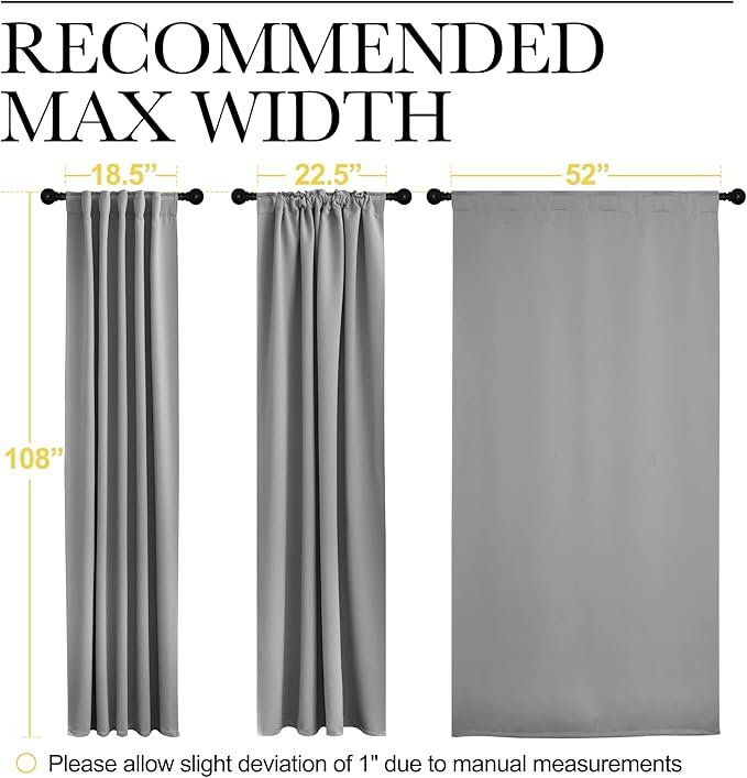 NICETOWN Bedroom Blackout Curtain Panels - Image 7