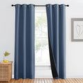 NICETOWN Complete 100% Blackout Curtain Set, Thermal Insulated & Energy by NICETOWN