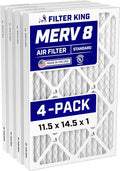 Filter King 11.5x14.5x1 Air Filter Dust & Allergy Control AC Furnace Filters by FilterKing