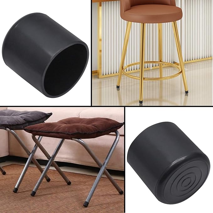 20Pcs Round Rubber Furniture Leg Caps 1"/25mm Vinyl Flexible Chair Leg Floor - Image 5