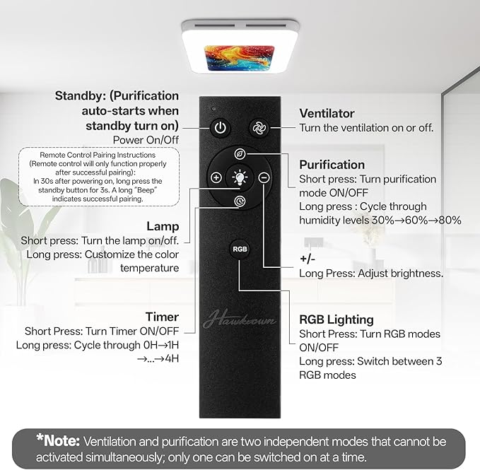 Bathroom Exhaust Fan with Light Humidity Sensor, Bathroom Fan with Humidity - Image 5