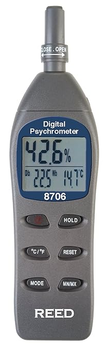 REED Instruments 8706 Digital Psychrometer/Thermo-Hygrometer, Wet Bulb - Image 2