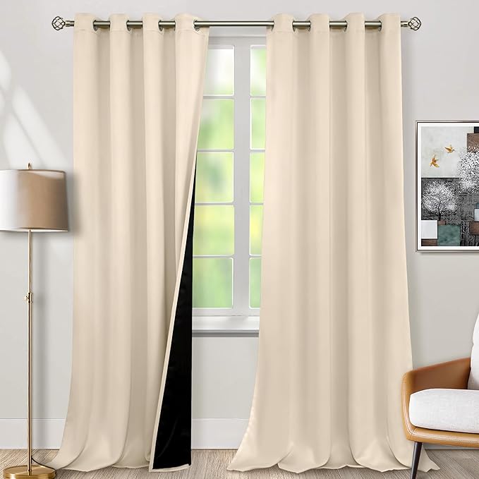 BGment Thermal Insulated 100% Blackout Curtains 108 Inch Length 2 Panels by BGment