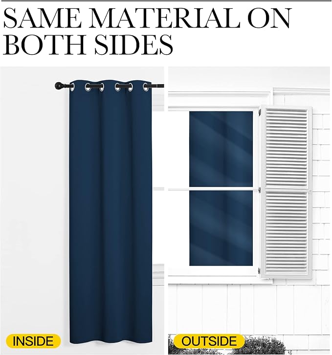 NICETOWN Patio Glass Door Blackout Curtains - Image 6