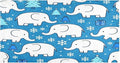 White Elephant Snowflake Blue Christmas mats Non Slip Anti-Mold Bath Rugs by Unknown