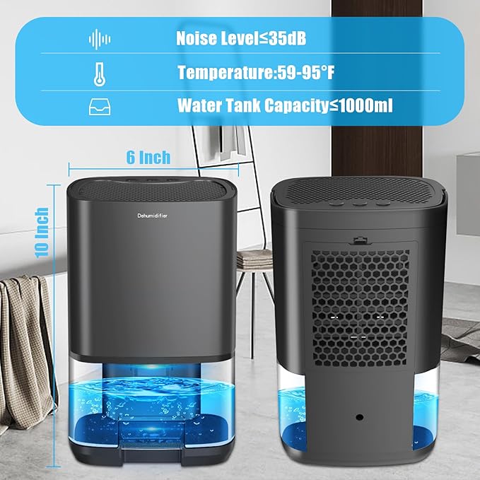 Dehumidifiers for Bedroom 35oz Small Dehumidifier for Home 2500 Cubic Feet - Image 6