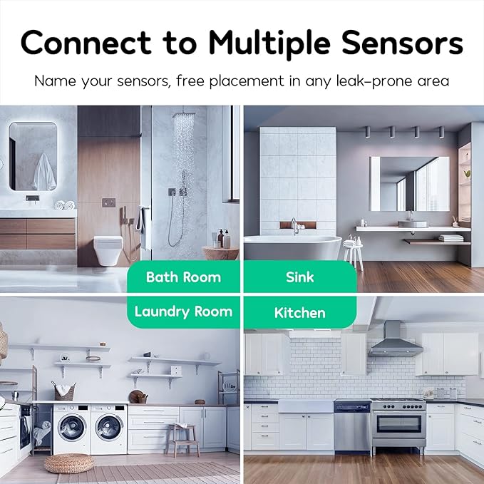 Winees WiFi Water Leak Detector, 3 Pack Water Sensors - Image 4