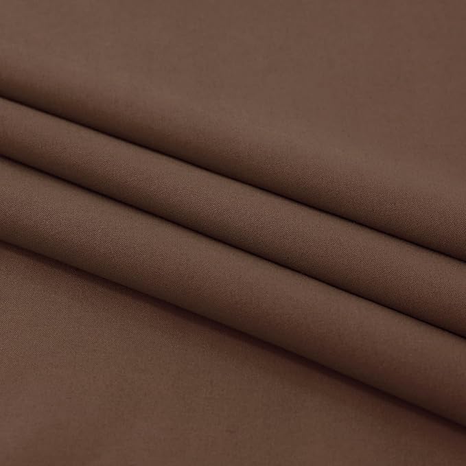 L.Z.E Light Filtering Curtains 72 Inch Length 2 Panels Set Brown Privacy - Image 8