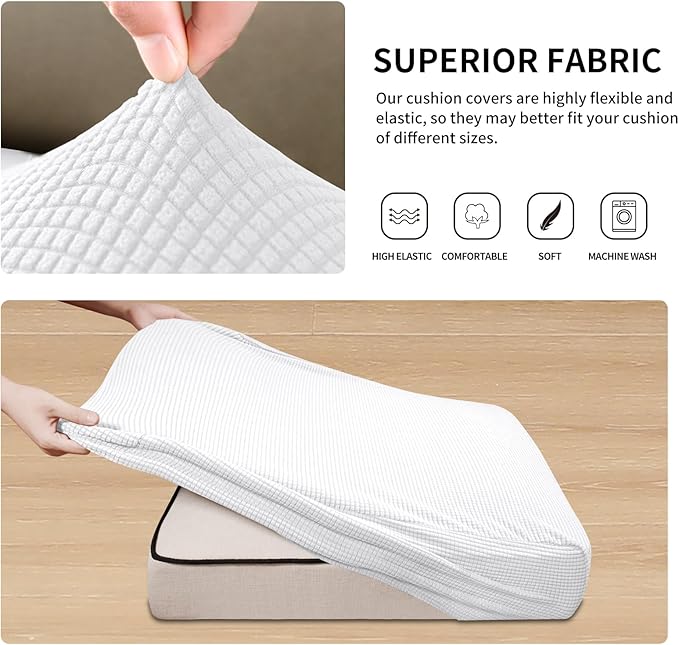Easy-Going Stretch Individual Loveseat Couch Cushion Cover Sofa Cushion - Image 5