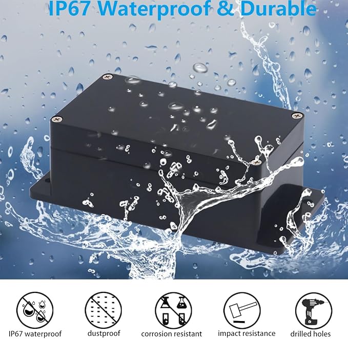 Project Box ABS Black Electrical Boxes IP67 Outdoor Waterproof Junction Box - Image 4