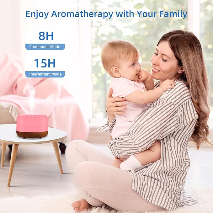 300ML Essential Oil Diffuser Aromatherapy Diffuser, Quiet 8 Hours Operation - Image 4