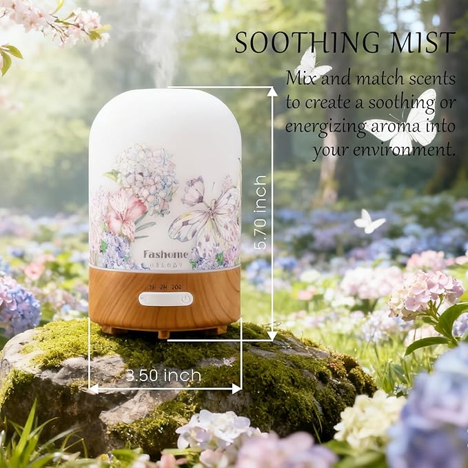 Essential Oil Diffuser Hand Blown Glass, 100ml Small Aromatherapy Diffuser - Image 7
