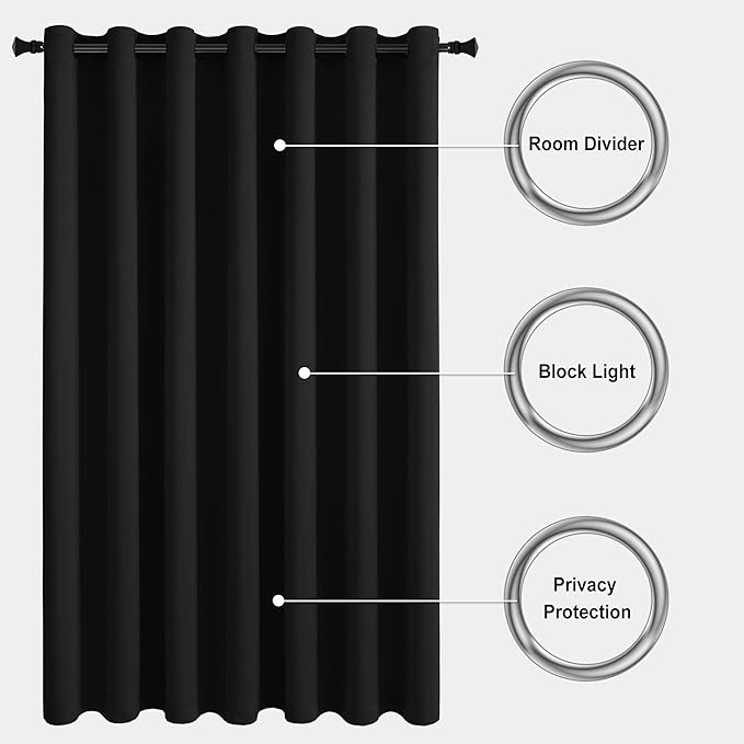 DWCN Total Privacy Room Divider Blackout Curtain - Image 2