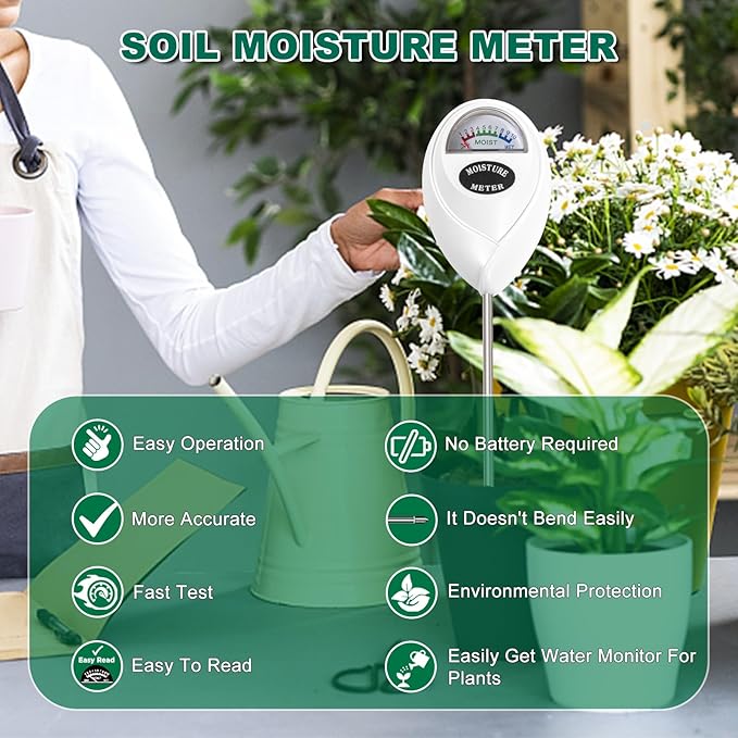 SZHLUX Soil Moisture Meter, Plant Water Monitor, Soil Hygrometer Sensor - Image 5