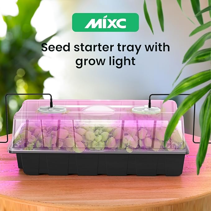 MIXC Seed Starter Tray with Lights, 2 Packs Mini Propagator Plant Grow Kit - Image 7