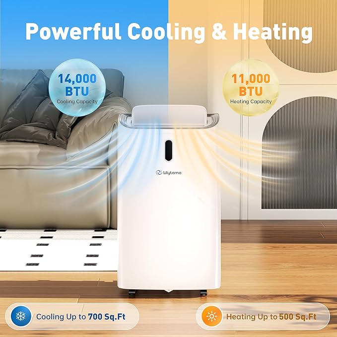 14, 000 BTU Portable Air Conditioners Cool Up to 700 Sq.Ft, Dehumidifier & Fan - Image 2