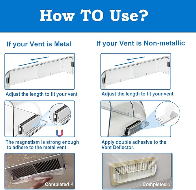 Heating & Air Vent Deflector for Vents, Floor Registers - Image 6