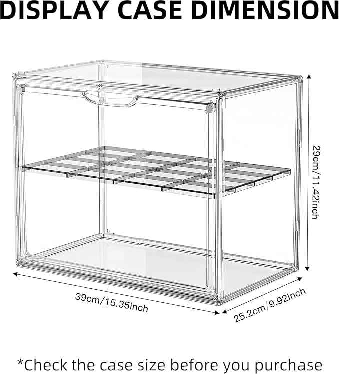Large Acrylic Display Case for Collectibles, Stackable Hobby Blind Box Figurine - Image 5