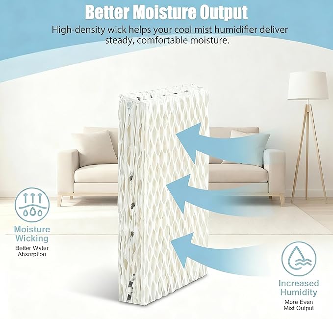 WF813 Humidifier Filter Replacement, High-Density Wick Filters Compatible - Image 5