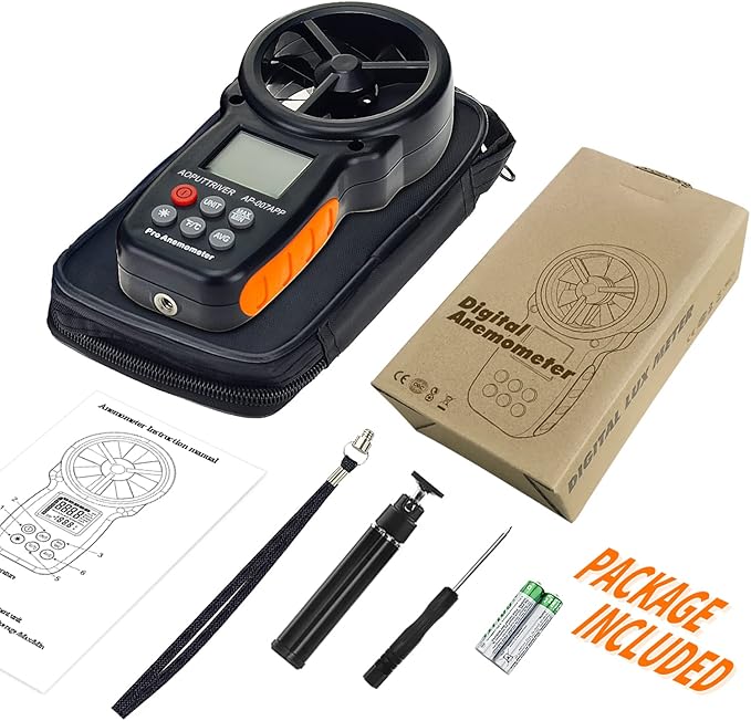 Bluetooth Anemometer, CFM Air Flow Velocity Tester, Digital Wind Speed Gauge - Image 8
