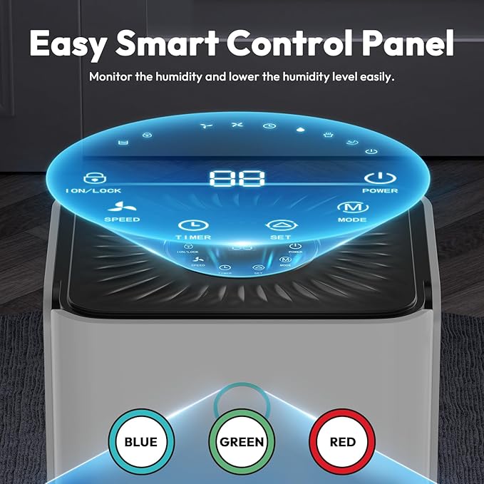 2000 Sq.ft Dehumidifier for Basement, LUKO 30 Pint Dehumidifier - Image 2