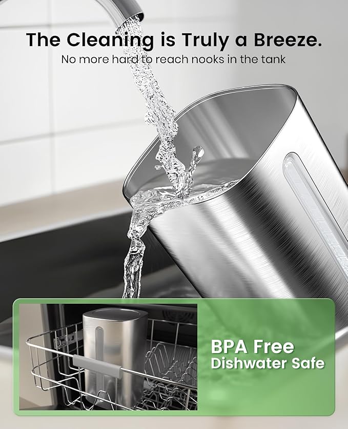 Jack & Rose Stainless Steel Humidifier, Dishwasher Safe, Cool Mist Humidifiers - Image 2