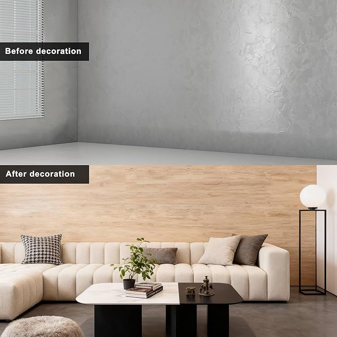 3D Wall Panels Peel and Stick – 23.82"x110" PVC Faux Travertine Texture - Image 3