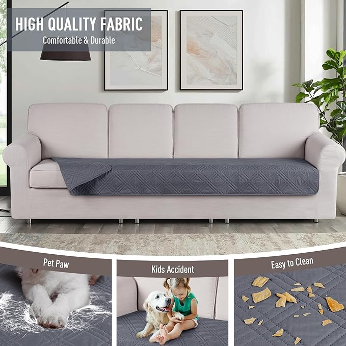 TAOCOCO 100% Waterproof Couch Cushion Cover Reversible Sofa Seat Cover - Image 4