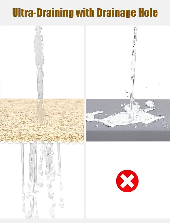 Large Shower Mat, Yonala 23.6 x 35.4 Inch Non Slip Shower Mats - Image 5