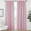 Blackout Curtain Panels for Girls Room Baby Pink 52W 84L 2 Panels Noise by NICETOWN