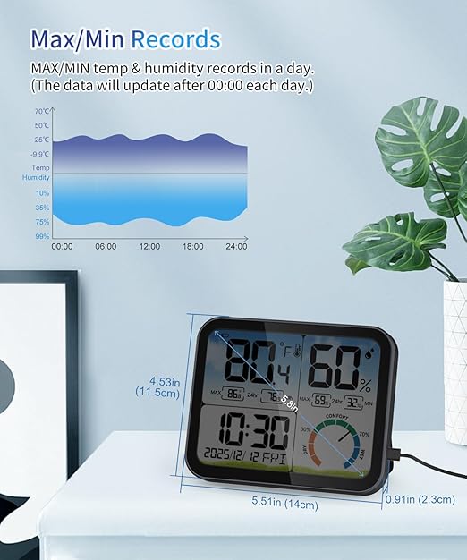 VOCOO Digital Indoor Room Thermometer - Image 8