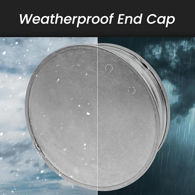 Repa Market 12.5 Inch Metal Tee Cap – Round Metal Duct Cap - Image 4