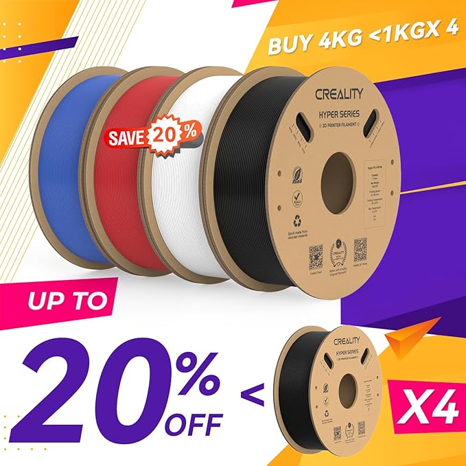 Creality Hyper PLA Filament 1.75mm, 30-600mm/s High Speed 3D Printer Filament - Image 2