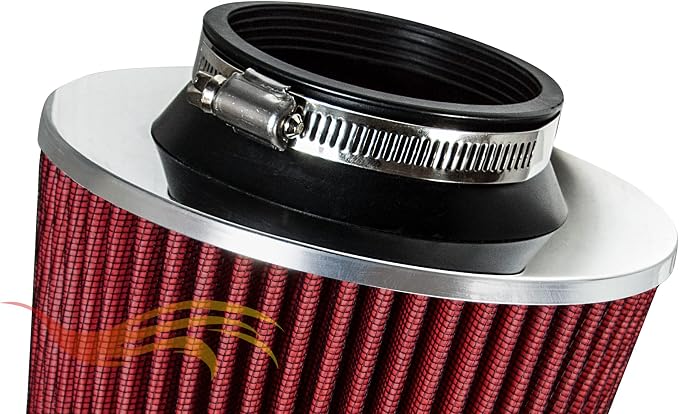 Rtunes Racing Short Air Intake System Kit + Filter Combo Red Compatible - Image 3