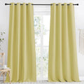 NICETOWN Paler Yellow Blackout Curtain 118 inch Long, W55 x L118, 1 Panel by NICETOWN