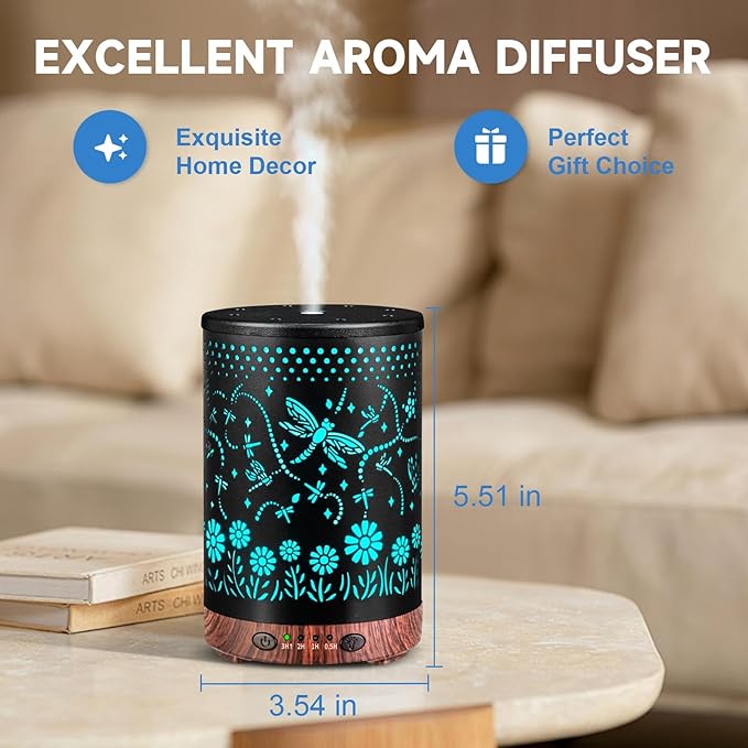 Essential Oil Diffuser 120ML Metal Aromatherapy Diffuser - Image 5