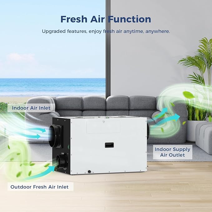 ALORAIR Whole House Dehumidifier, 140 PPD Commercial Grade Whole Home - Image 2
