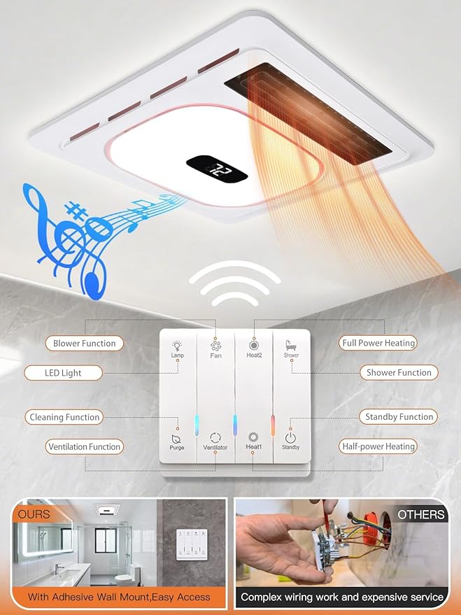 4 In1 Bathroom Exhaust Fan - Image 6