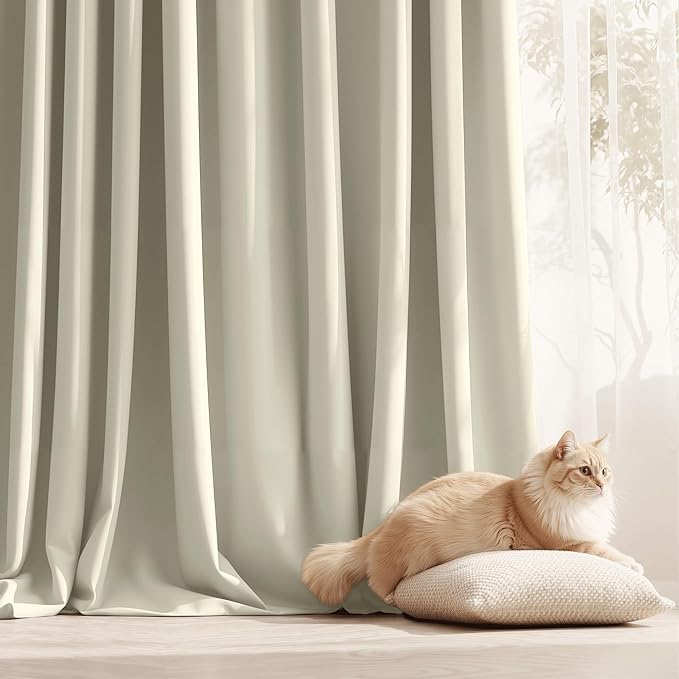 RYB HOME Outdoor Curtains for Patio Waterproof Tab Top Block Sunlight Thermal - Image 6