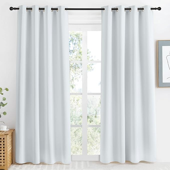 NICETOWN Room Darkening Window Curtain Panel, 55x86 inches, 1 Pack, Cloud Grey by NICETOWN