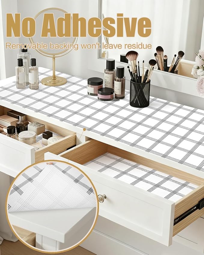 Shelf Liners for Kitchen Cabinets Non-Adhesive, Non-Slip Thickened Shelf Paper - Image 3